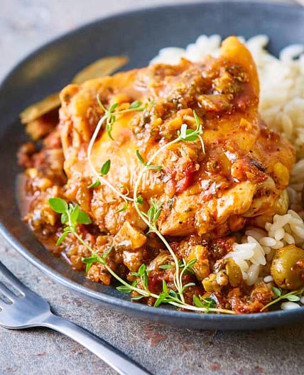 Chicken Cacciatore with Orzo