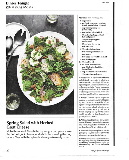 Spring Salad with Herbed Goat Cheese