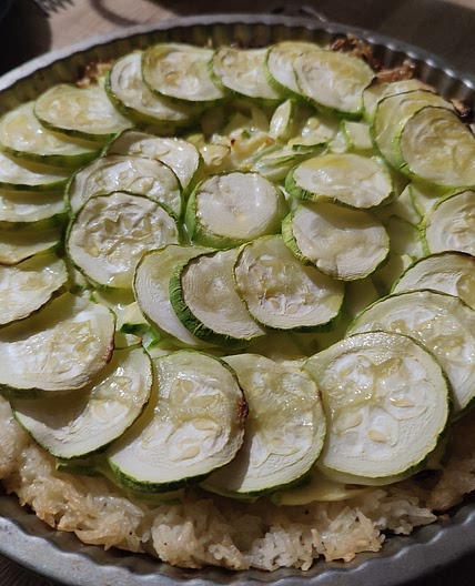 Tarte riz courgette