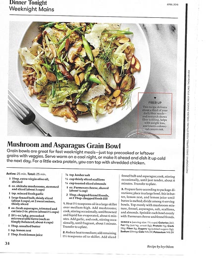 Mushroom and Asparagus Grain Bowl
