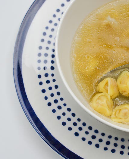 Homemade Tortellini in Broth