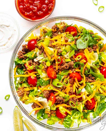Easy Healthy Taco Salad Recipe with Ground Beef