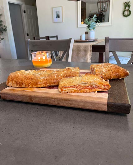 Pepperoni and Ham Stromboli 