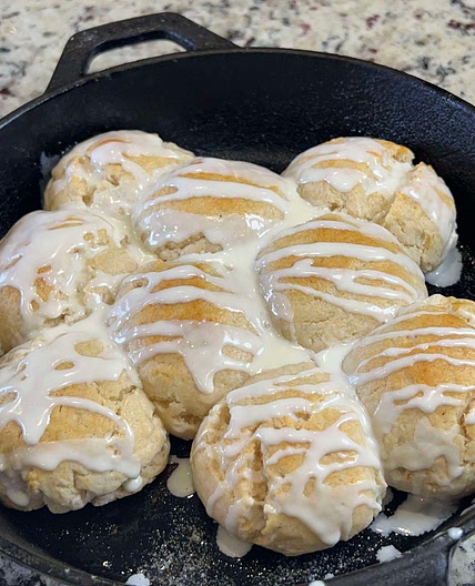 Frosted Honey Butter Biscuits 
