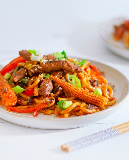Korean Barbeque Style Beef Stir Fry