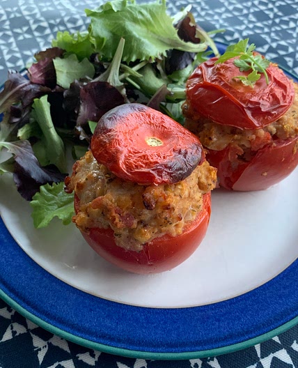 Lentil Stuffed Tomatoes
