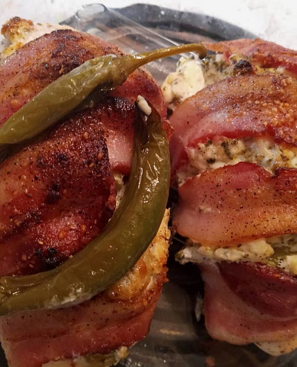 Bacon Wrapped Stuffed Chicken