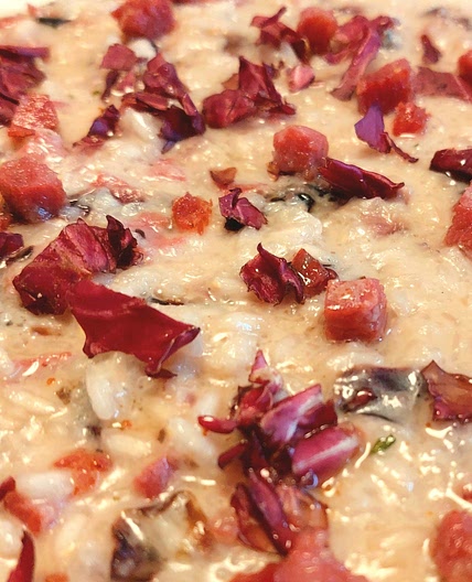 Risotto - Cauliflower and gorgonzola  cream, radicchio and sausage