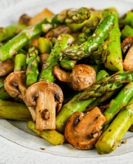 Sautéed Asparagus and Mushrooms 