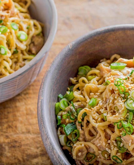 Sesame Noodles w/ Chicken & Scallions