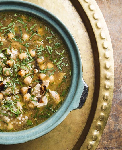 Toasted Pearl Couscous w/ Chicken & Chickpeas