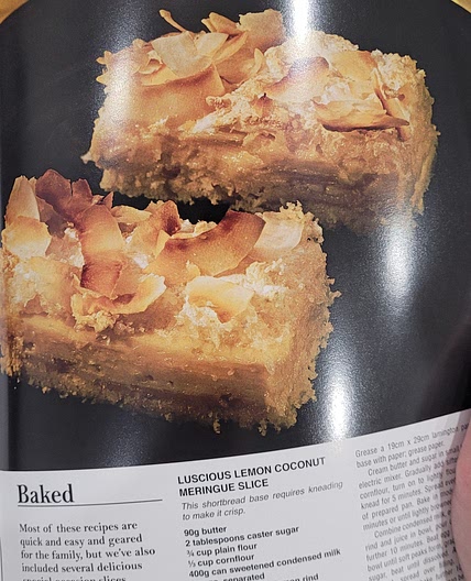 Luscious Lemon Coconut Meringue Slice