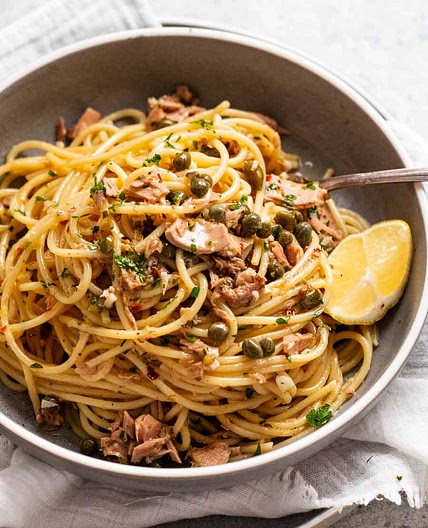 amazing canned tuna pasta!