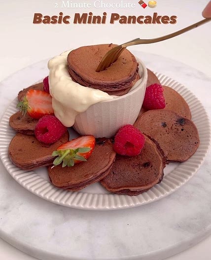 Mini Chocolate Pancakes 