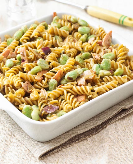 Broad Bean and Bacon Pasta