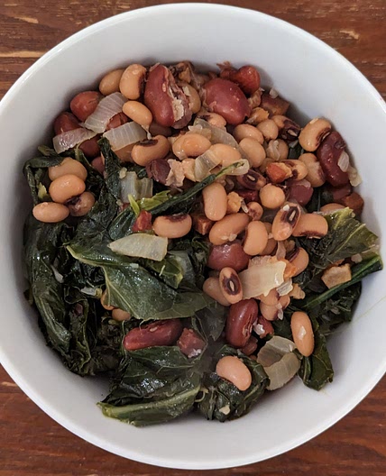 Braised Bacon Collards & Beans