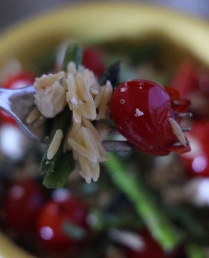 Charred Tomatoes and Asparagus