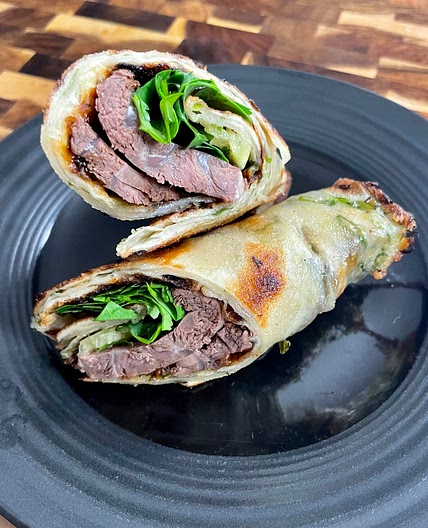 Scallion Pancake Beef Rolls