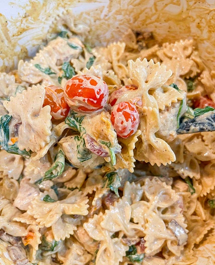 BLT pasta with chicken 