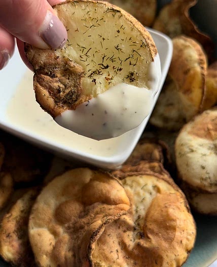 Homemade Dill Pickle Potato Chips (Air Fryer)