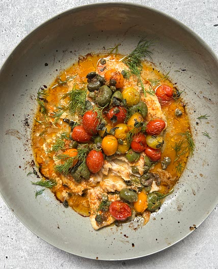 Tomato & Olive Infused Mediterranean Fish