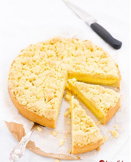 Streuselkuchen mit Puddingfüllung