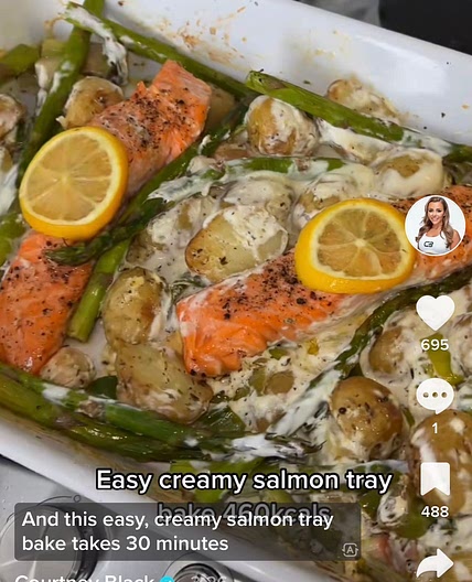 Salmon tray bake 
