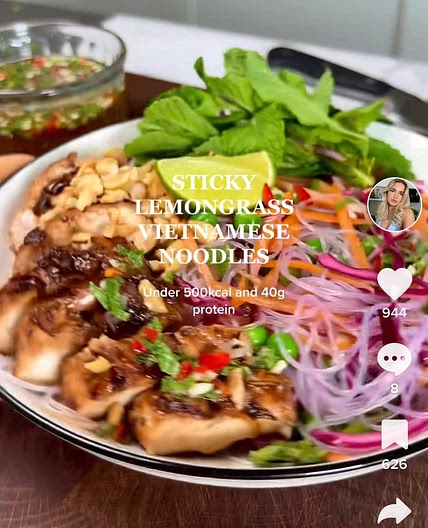 Sticky Lemongrass Vietnamese Noodle Salad