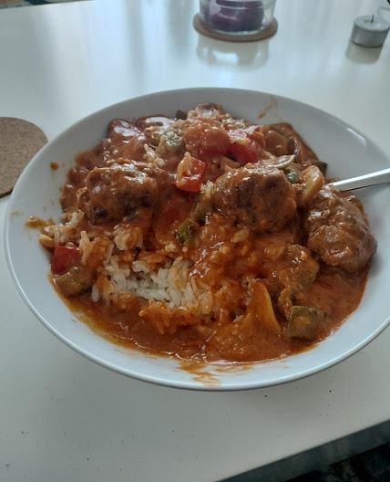 Stroganoff met gehaktballen