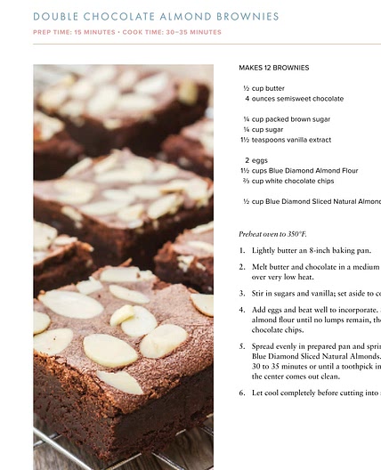 DOUBLE CHOCOLATE ALMOND BROWNIES