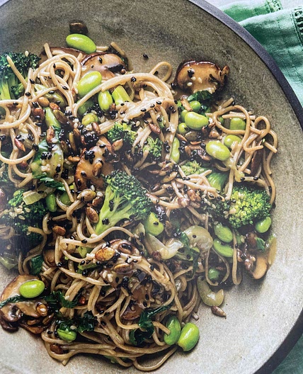 Japanese Mushroom Soba Noodle Stir Fry