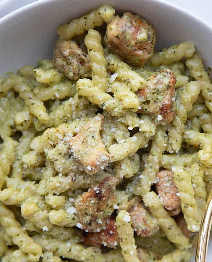 Creamy Pesto Pasta with Chicken Recipe