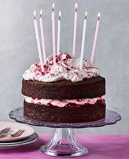 Chocolate & raspberry birthday layer cake
