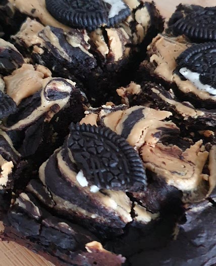 Vegan sweet potato, black bean and oreo brownies