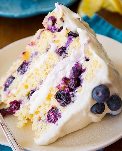 Lemon Blueberry Layer Cake
