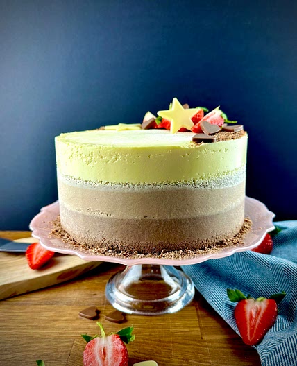 Triple Chocolate Mousse Cake