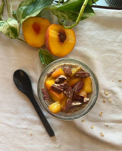 Peach Crisp Overnight Oats