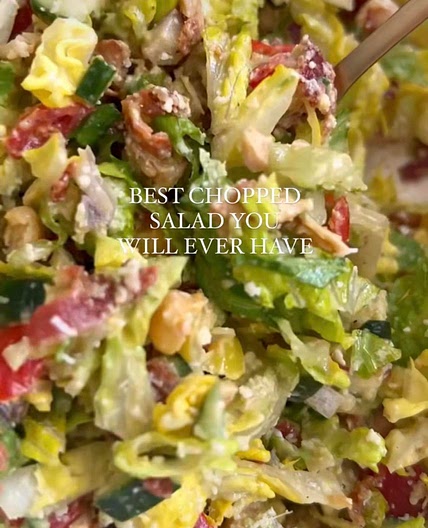 Chicken bacon avo chopped salad 