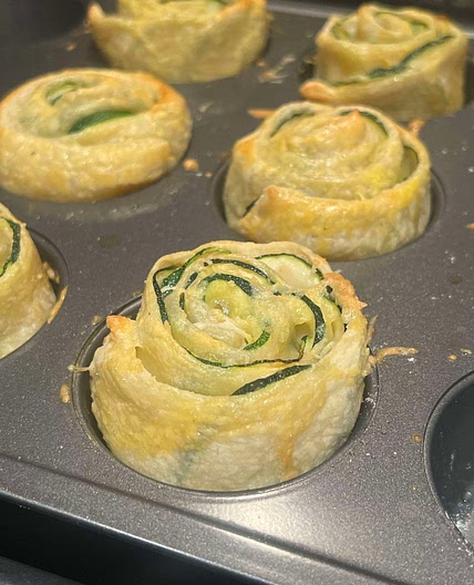 Zucchini Puff Pastry Spirals
