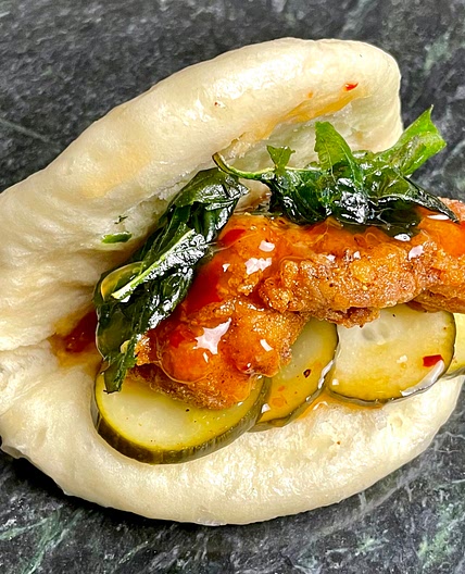 Szechuan Fried Chicken Bao