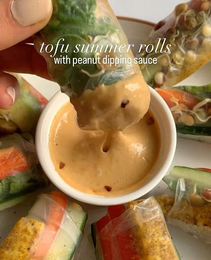 Easy Summer Rolls with Peanut Dipping Sauce