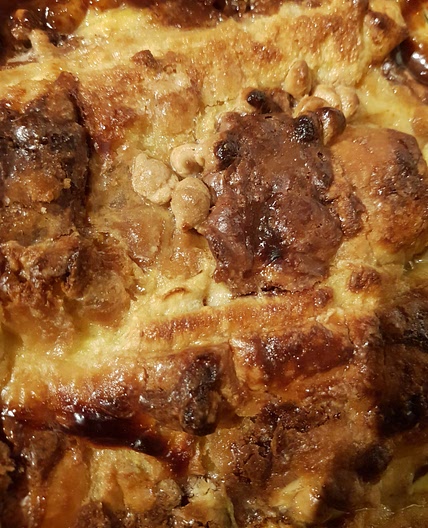 Chocolate and Custard Bread and Butter Pudding