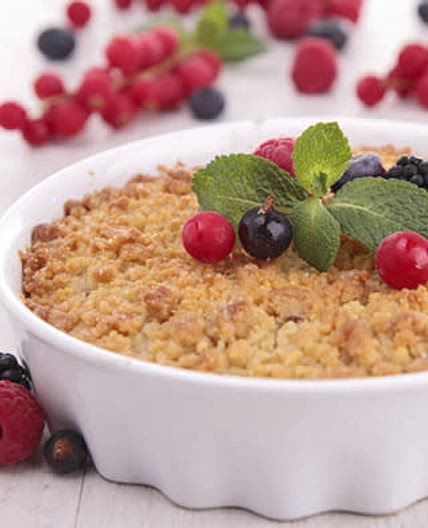 Crumble fruit rouge gâteau rnpc