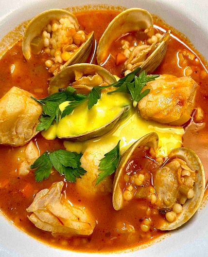 Sicilian Fish Stew with Garlic Aioli