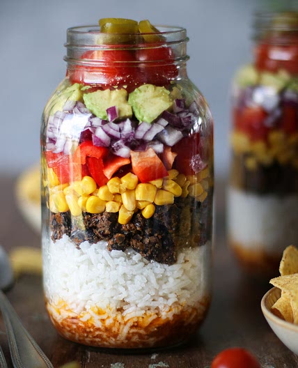 Spiced Black Bean & Rice Salad in a Jar
