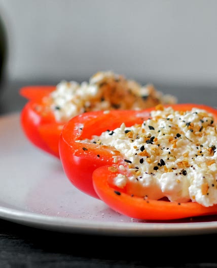 Red Pepper Cottage Cheese Boats