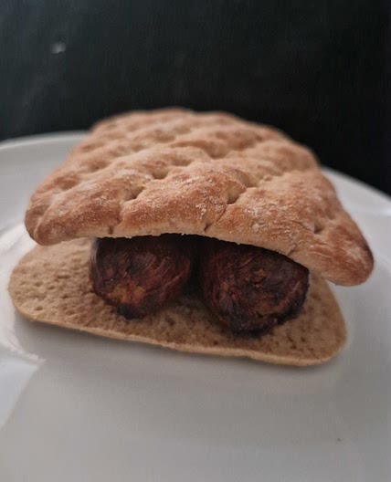 Healthy sausage sandwich