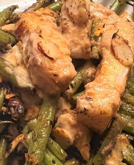 Tilapia with Green Beans Almondine