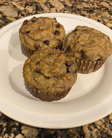 Paleo Banana Muffins with Dairy-Free Chocolate Chips