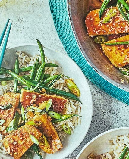Braised sesame tofu